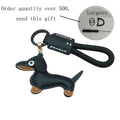 Dachshund Shape Leather Keychain Lanyard For Puppy Lovers