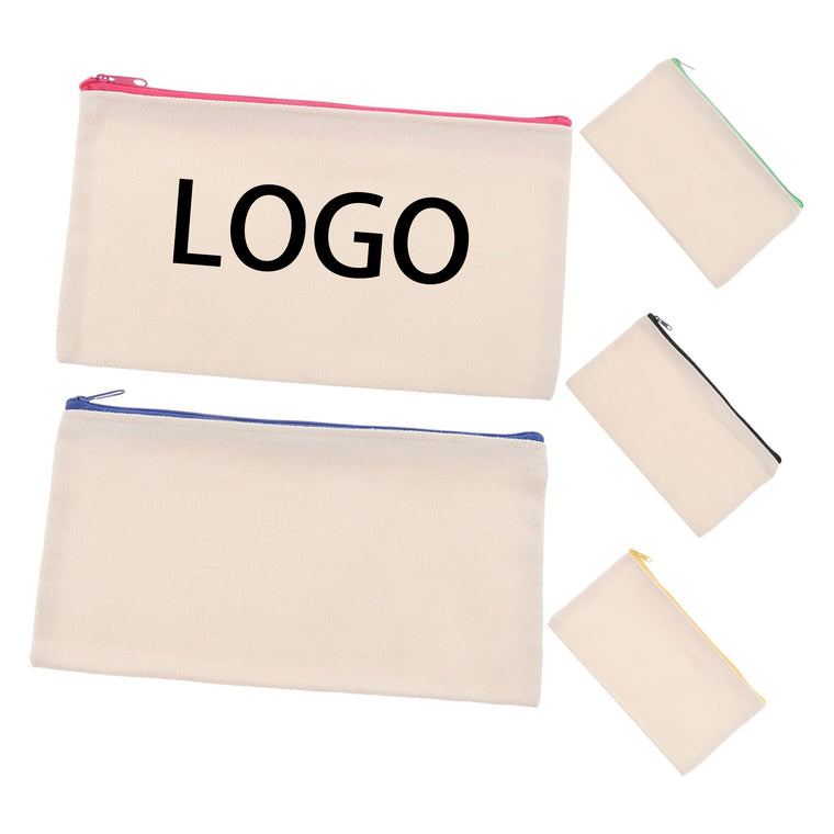 Cotton Canvas Zipper Pouch
