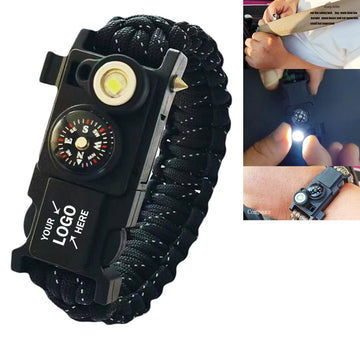 11 in 1 Survival Paracord Bracelet With LED Light