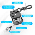 Square Metal Retractable Keychain