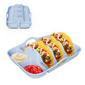 Reusable Silicone Taco Holder With Handle & Dividers