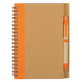Kraft Cover Spiral Notebook With Pen