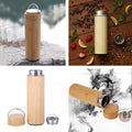 15Oz Bamboo Bottle With Handle