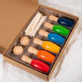 Desktop Wooden Bowling Game Set With Gift Box