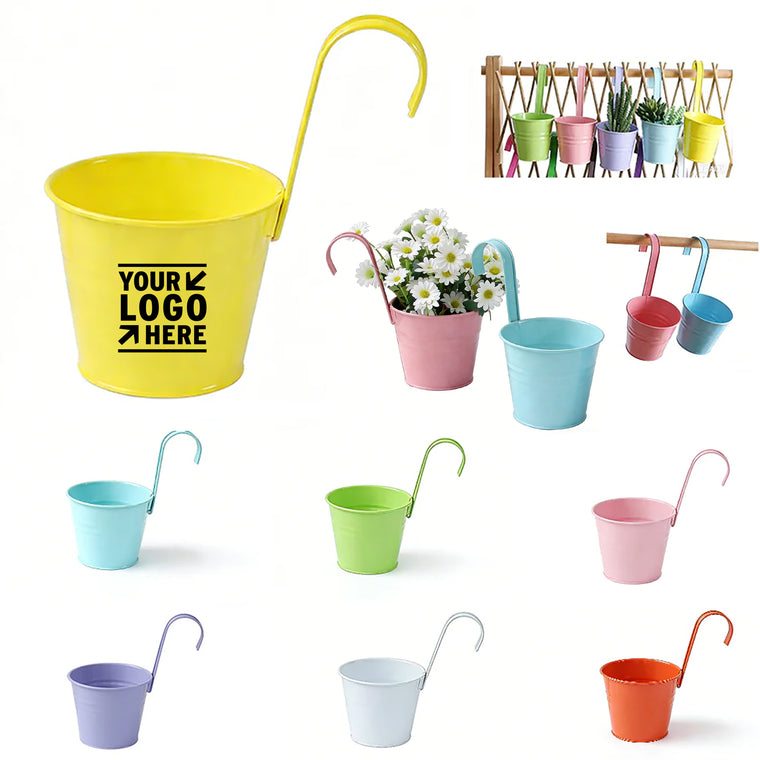 Metal Hanging Flower Pot With Hook