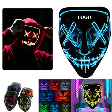 Halloween Led Cool Light Scary Clown Mask