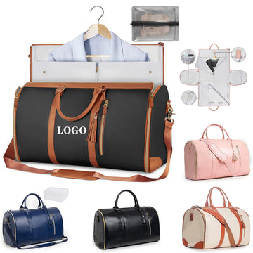 Leather Garment Duffel Bag