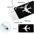 Aluminum Luggage Tag With Aircraft Hollow Pattern
