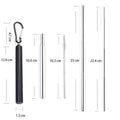 Reusable Stainless Steel Retractable Telescopic Straw Kit