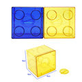 Transparent Plastic Building Block Piggy Bank