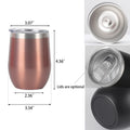 12oz Double Wall Stainless Steel Wine Tumbler