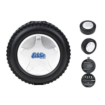 20-Piece Portable Tool Kit In Tire-Shaped Case