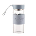 16OZ Glass Water Bottle W/ Tea Filter And Leather Sleeve