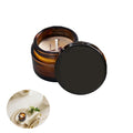 Customized Logo Amber Glass Jar Soy Wax Candle Gift