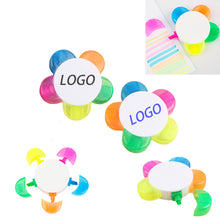 6-Color Petal-Shaped Fluorescent Watercolor Pens