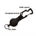 Retractable Steel Wire Carabiner Keychain