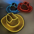 Led Glow Cowgirl Boy Hat With Black Band