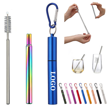 Stainless Steel Telescopic Straw Set