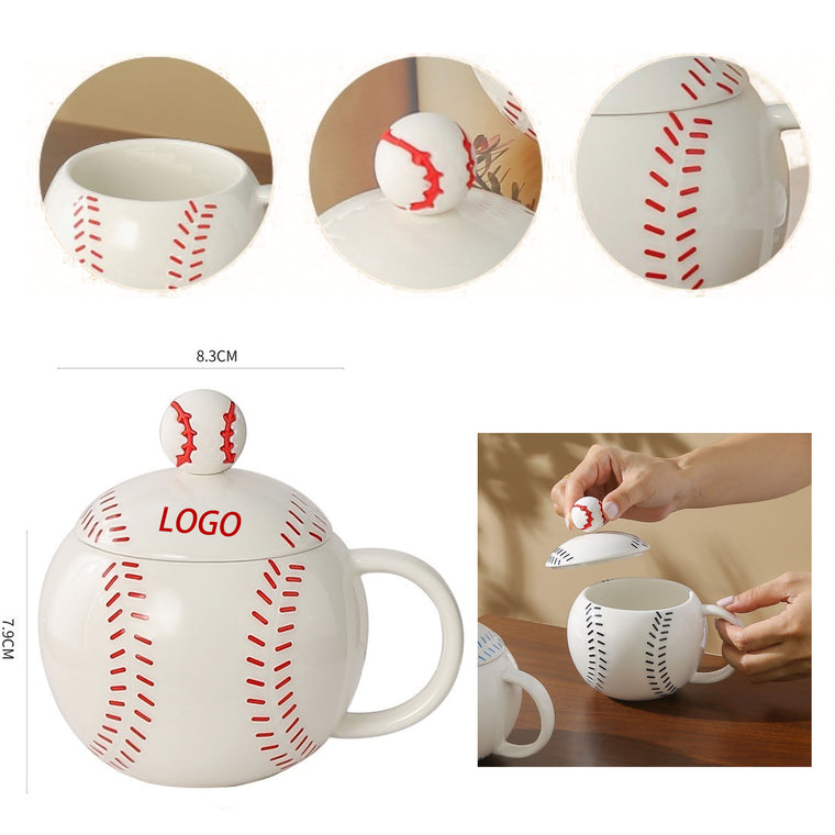 Baseball-Shaped Ceramic Mug