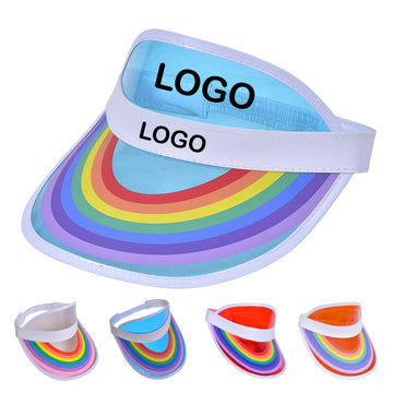 Clear Rainbow PVC Visor Hat
