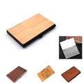 Wood and Stainless Steel Pocket Business Card Box