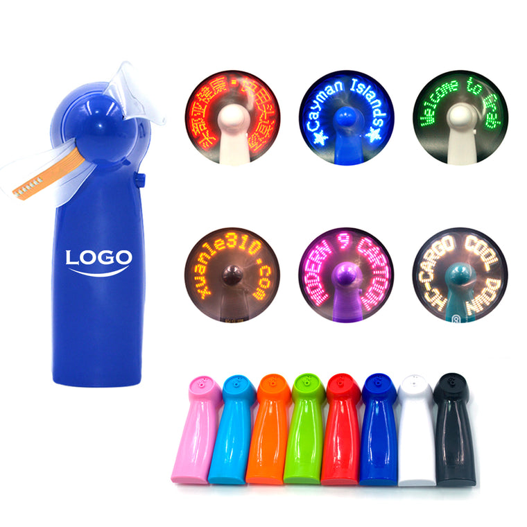 Rechargeable Colorful LED Flashing Word Fan