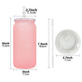 Reusable Plastic Colorful Beer Can Mugs With Lids And Straw