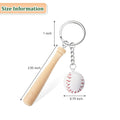 Portable Mini Wooden Baseball Bat And Baseball Keychain