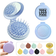Foldable Hair Brush With Mirror