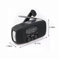 Emergency Solar Hand Crank Weather Radio With Led Flashlight