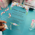 Custom Full Color Printed Clear Acrylic Invitation Card Gift