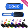 Compact Folding Hair Brush With Mirror
