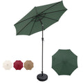 8.8' Adjustable Patio Umbrella & Market Umbrella With Base