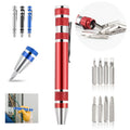 8-In-1 Aluminum Tool Pen With Screwdriver