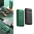 10000Mah Power Bank With Built-In Charging Cables