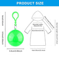 Portable Disposable Raincoat With Ball Key chain