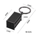 Mini Metal Shipping Container Keychain