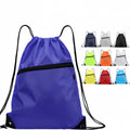 Oxford Cloth Drawstring Shoulder Bag With Drawstring Pocket