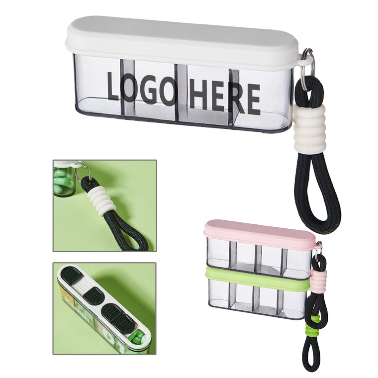 Portable Mini Pill Organizer With Compartments