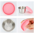 2.4Oz Condiment Containers With Leakproof Silicone Lids