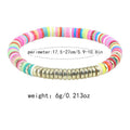Custom Soft Clay Letter Colorful Beaded Clay Bead Bracelets