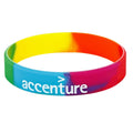 Customized Rainbow Silicone Wristbands