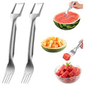 2-in-1 Watermelon Cutter and Fork - Dual-Head Fruit Tool