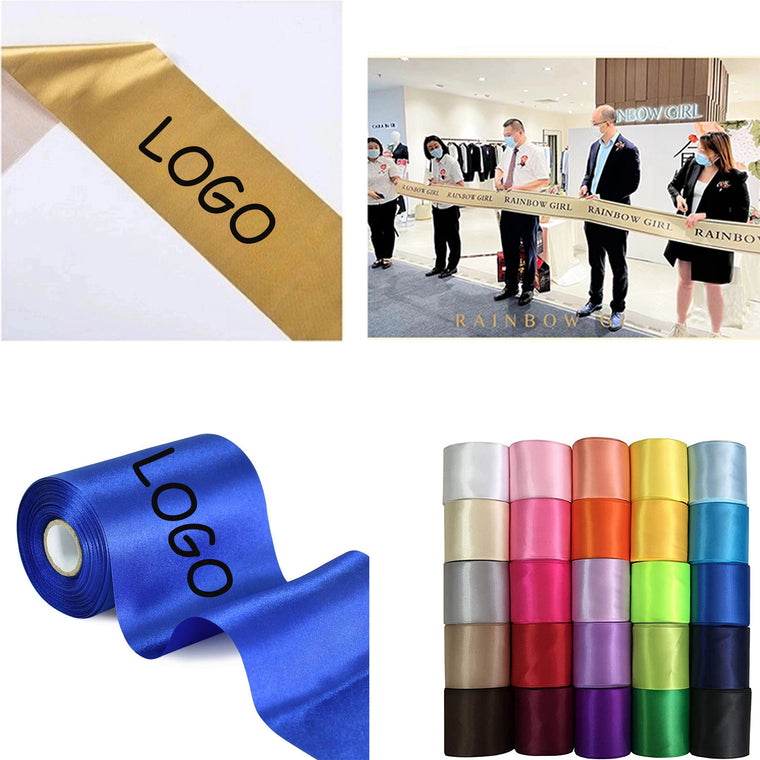 6 Inch Wide Satin Ribbons For Cutting Ceremony