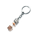 Dried Flower Glass Bottle Pendant Keychain