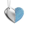 Heart-Shaped Usb Flash Drive 16Gb Crystal Necklace