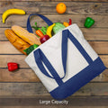 Canvas Tote with External Pocket