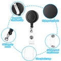 Retractable Round Badge Reel Holder W/ Alligator Clip