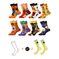 Custom Full Color logo Knit Cotton Crew Jacquard Socks