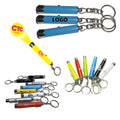 LED Flashlight Projection Keychain